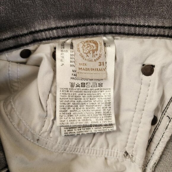Genuine Pre-washed Grey Denim Diesel Jeans - Grey. Made in Italy. Pre - owned. - Picture 7 of 10
